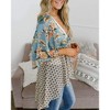 Imily Bela Women Floral with Ruffle Sleeves Loose Fit Lightweight Cover Up - 2 of 4