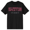 Led Zeppelin Distressed Logo With Symbols Crew Neck Short Sleeve Black Adult T-shirt - 2 of 4