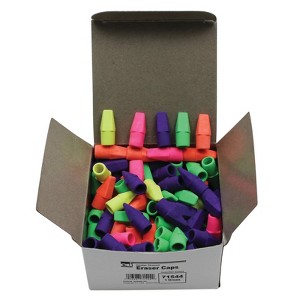 Charles Leonard Pencil Eraser Caps, Latex Free, Assorted Colors, 144/Box - 1 of 1