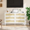 NicBex 47.20"L Gold Handles Rattan Dresser for Bedroom with 6 Drawers - 2 of 4