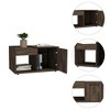 NicBex Coffee Tables for Living Room Rectangle Modern Coffee Table with Single Door Cabinet and 1 Open Shelf, Dark Walnut - 2 of 4