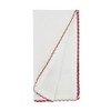 Saro Lifestyle Cheerful Charm Whip Stitch Santa Hat Napkin (Set of 4), 18", White - 3 of 4