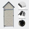 Outdoor Sheds Storage, 2.5x5.6FT Vertical Storage Sheds, Wooden Sheds with Metal Frame, Large Capacity Storage, Box for Backyard Garden Patio Lawn - 4 of 4
