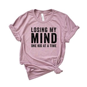Simply Sage Market Women's Losing My Mind One Kid At A Time Short Sleeve Graphic Tee - 1 of 2