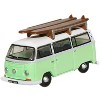 Volkswagen T2 Minibus Light Green and White with Surfboard on Roof Rack 1/148 (N) Scale Diecast Model car by Oxford Diecast - 2 of 3
