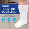 Impresa [2 Pairs] One Size Unisex Extra Width Socks in White for Lymphedema - Oversized Sock Stretches up to 30'' - 2 of 4