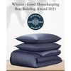 Duvet Cover Set 100% Cotton Sateen - Button Closure, Corner Ties by California Design Den - 2 of 4