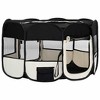 VidaXL Foldable Dog Playpen with Carrying Bag Black 57.1 in.x57.1 in.x24 in. - 3 of 4
