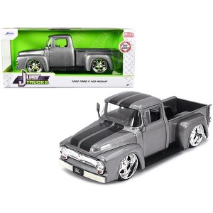 1956 Ford F-100 Pickup Truck Gray Metallic with Black Stripes "Just Trucks" Series 1/24 Diecast Model Car by Jada - 1 of 3