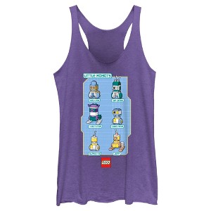 Women's LEGO Little Robots Racerback Tank Top - 1 of 4