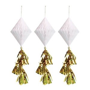 Tassel Honeycomb White/Gold - Spritz™ - 1 of 3