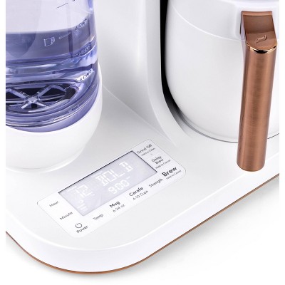 Matte White Smart Drip Coffee Maker with Thermal Carafe