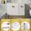 36" Modern White Bathroom Vanity with Resin Basin Sink, Storage Cabinet with Soft-Closing & Drop-Down Doors - ModernLuxe - 4 of 4