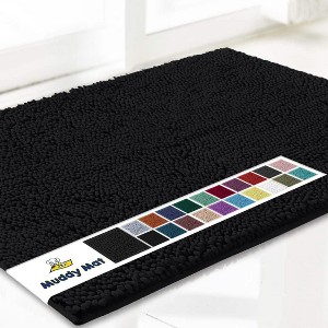 Muddy Mat Highly Absorbent  Soft Chenille Door Mat and Pet Rug Non Slip Thick Washable Area and Bath Mat for Indoor and Outdoor - 1 of 2