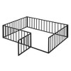 CAVINAS Kids Montessori Bed with Door,Versatile Metal Floor Bed with Fence,Twin/Full/Queen Size Toddler Bed for Bedroom Playroom,Black/White/Pink - 4 of 4