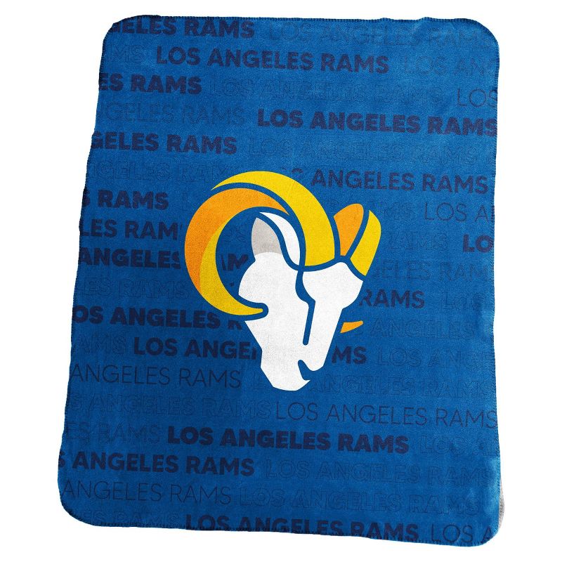 NFL Los Angeles Rams Classic Fleece Throw Blanket, 1 of 2