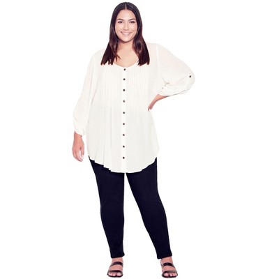 Avenue Women's Plus Size Tall Butter Denim Skinny Jean