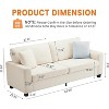 83 Inch Modern Sofa, 3 Seat Couch With Wide Armrests, Deep Seat Couch, Comfy Upholstered Sofa for Living Room, Bedroom, Office - 2 of 4