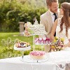 Wikineon Cupcake Stand, Round Cake Stand, 4 Tier Cupcakes and Cakes Comb for 8-12 Inch Cakes, Tiered Cupcake Tree Tower, Clear Dessert Display Stand - 2 of 4