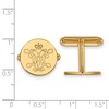 Black Bow Jewelry 14k Yellow Gold Plated Sterling Silver College of William & Mary Tribe NCAA Cuff Links - 2 of 3