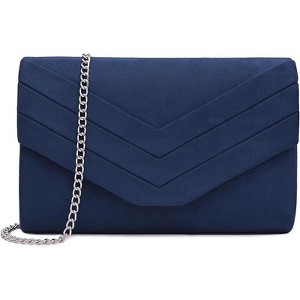 Generic Evening Bag for Women, Suede Envelope Evening Purses Crossbody Shoulder Clutch Bag - 1 of 4