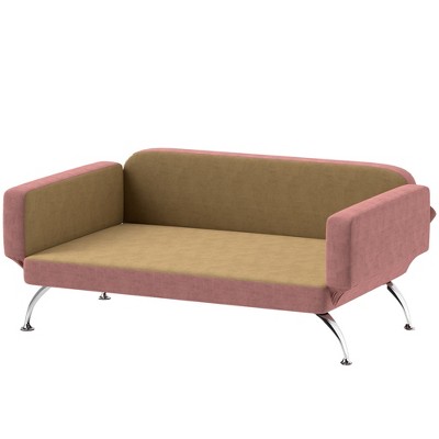 SKYONE Elevated Small Dog Sofa Bed with Plush Washable Cushion, Non-Slip Pads & Multilayer Support