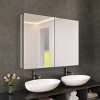 Recessed Medicine Cabinet With Mirror,Surface Mount Bathroom Cabinet,Wall Hung Bathroom Vanity Medicine Cabinet Mirror With Storage-The Pop Home - 3 of 4