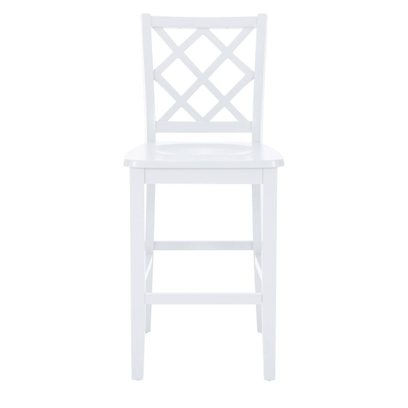 25.25&#34; Shelby X-Back Farmhouse Counter Stool White Finished Wood - Powell, 5 of 10