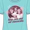 Golden Girls Keep Calm and Eat Cheesecake Women's Mint Short Sleeve Tee Shirt - 2 of 2