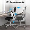 Infurnic Task and Office Chairs, Ergonomic Office Chair with Adjustable Lumbar Support and Armrests, for Home and Office, White, 25.59"*25"*40" - 3 of 4