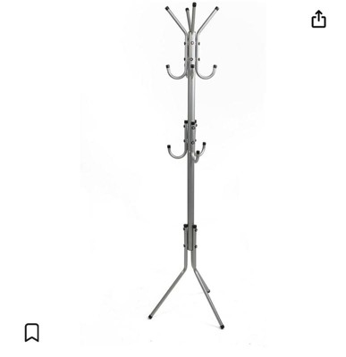 Costway Metal Coat Hat Rack Organizer Clothes Hanger Hooks Tree Stand  Umbrella Holder : Target