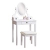 NicBex 30" Makeup Vanity Desk with Mirror and Stool,Retro Makeup Table with 3 Storage Drawers for Bedroom - 2 of 4