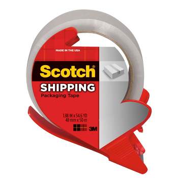 Scotch Shipping Packaging Tape with Dispenser, 1.88 Inches x 54.6 Yards, Clear