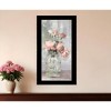 HomeRoots Cottage Peach Roses Black Framed Print Wall Art - 2 of 4