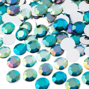 John Bead 400-Piece 12mm (SS50) Turquoise AB Acrylic Round Flat Back Rhinestones - 1 of 4