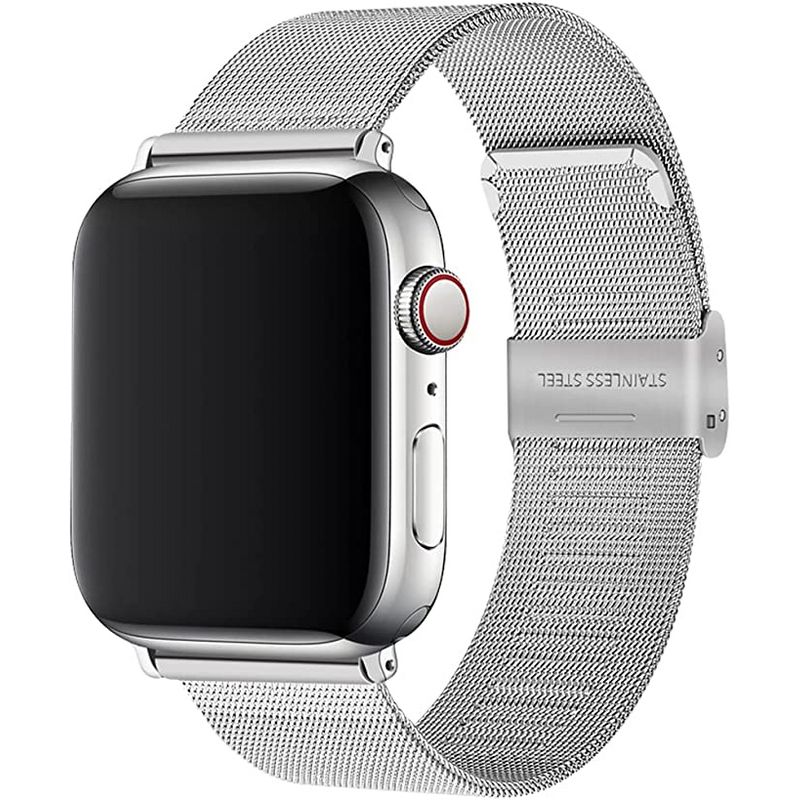 Worryfree Gadgets Metal Mesh Band for Apple Watch 38/40/41mm 42/44/45mm iWatch Series 8 7 6 SE 5 4 3 2 1, 2 of 5