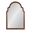 Kate and Laurel Hogan Wood Arch Mirror, 24x36, Walnut Brown - 4 of 4