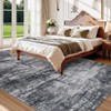 Abstract Modern Washable Rug Non-Slip Low Pile Rug for Hallway/Living Room Soft Carpets Stain Resistant Floor Mat - 2 of 4