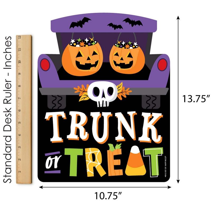 Big Dot of Happiness Trunk or Treat - Outdoor Lawn Sign - Halloween Car Parade Party Yard Sign - 1 Piece, 5 of 9