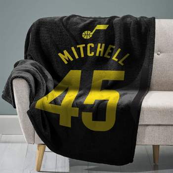 Sleep Squad Utah Jazz Donovan Mitchell 60 x 80 Raschel Plush Jersey Blanket