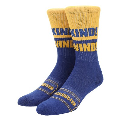 Blockbuster Be Kind Rewind Adult Athletic Crew Socks : Target