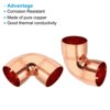 Unique Bargains HVAC Sweat Solder Connection Copper Pipe Fittings 0.04" Thick Rose Gold - 3 of 4
