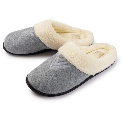 Roxoni Women's Slippers Wool-Like Fleece Lined Clog Comfort House Shoe