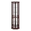 Ridstar 69.84 in. H Corner Glass Display Cabinet with Storage for Living Room-Dark Cherry - 3 of 4