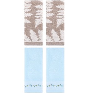 REGALWOVEN 4 Pcs Soft Absorbent Decorative Hand Towels for Bathroom Kitchen 13 x 29 Inch - 1 of 4