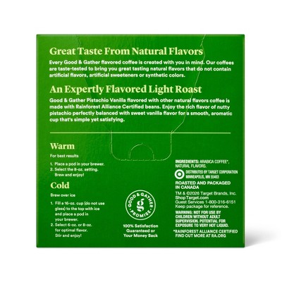 Naturally Flavored Pistachio Vanilla Light Roast Coffee Pods - 16ct - Good & Gather™