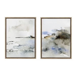 Kate and Laurel Sylvie Close Your Eyes and Remember 1 Framed Canvas by Maja Mitrovic of Makes My Day Happy, 2 Piece 18x24, Gold - 1 of 4