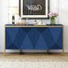Modern Sideboard,Living Room Storage Console Table With Mahogany Veneer And Metal Legs,Kitchen Cabinets Console Table-Cuddlewood - 2 of 4