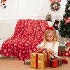 Christmas Blanket Red with White Snowflakes Warm Flannel Lightweight Throw Blanket Plush Cozy Soft Blankets Christmas Gift. - 2 of 4