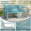 Tangkula 3 PCS Patio Furniture Set w/1 Loveseat & 2 Side Tables All-Weather Bistro Set Blue - 4 of 4